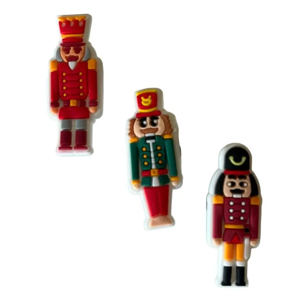 NEW Christmas Nutcracker SHOE CHARMS 5pc for Croc Shoes Zippers Ballet Soldiers
